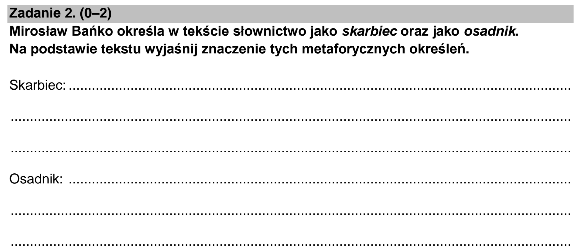 Matura dodatkowa, czerwiec 2023, podgląd zadania 2