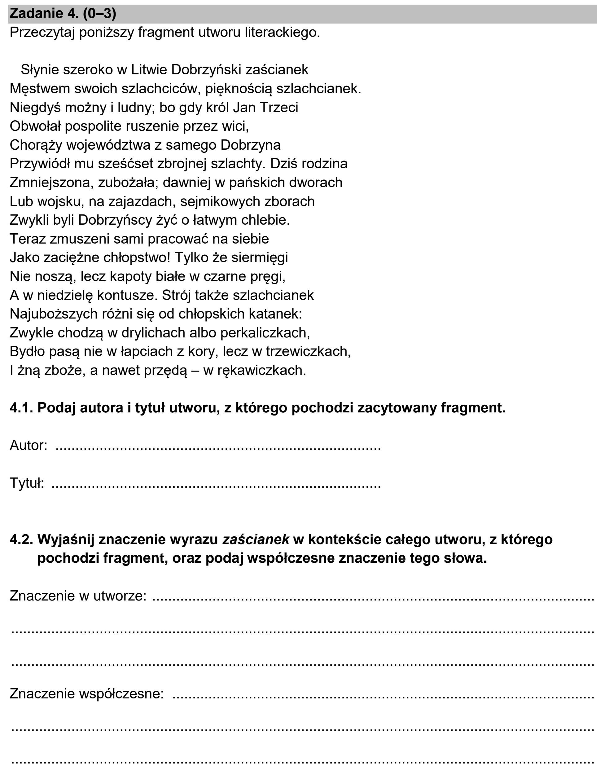 Matura dodatkowa, czerwiec 2023, podgląd zadania 4