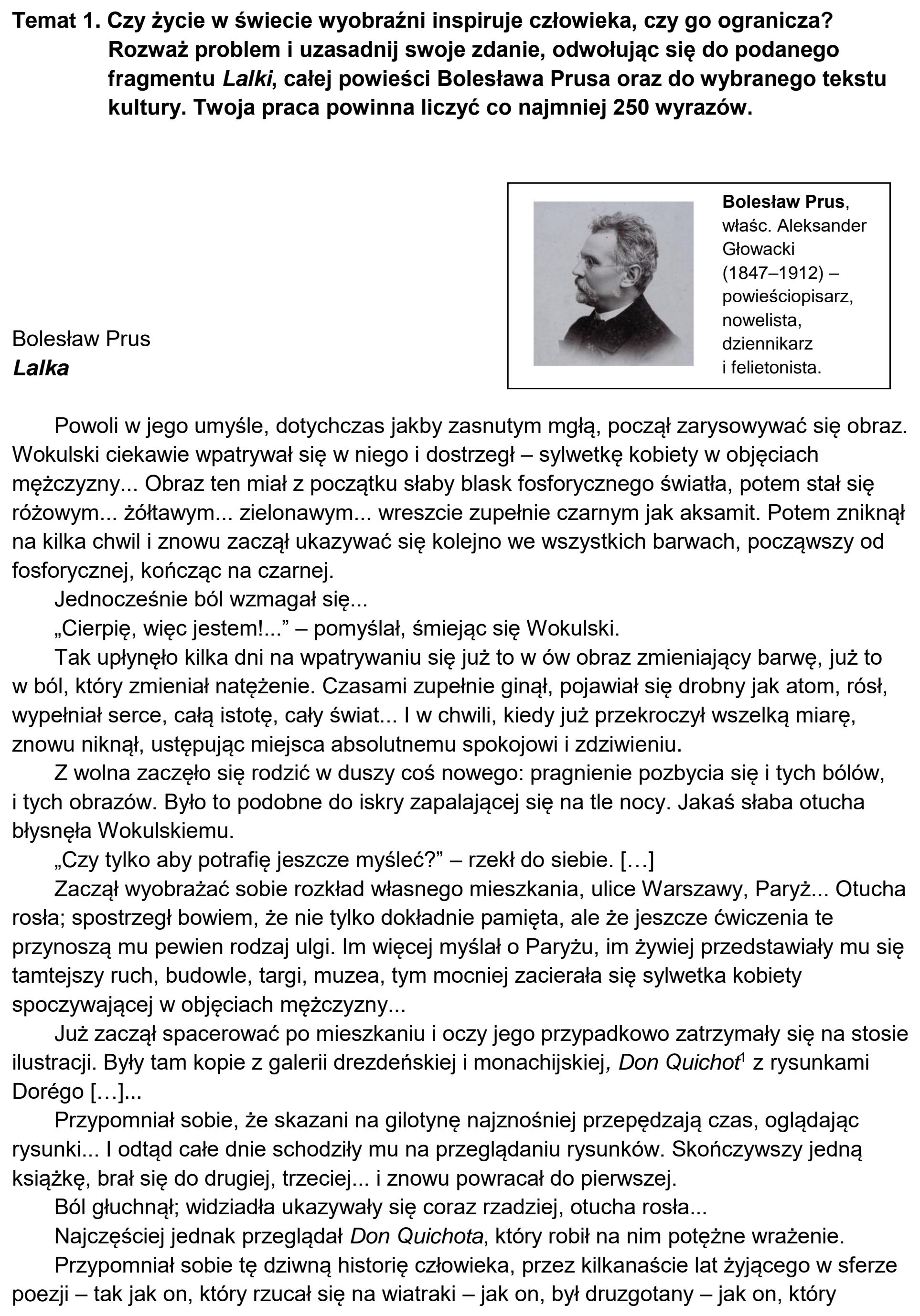 Matura dodatkowa, czerwiec 2023, podgląd zadania 1, fragment 1