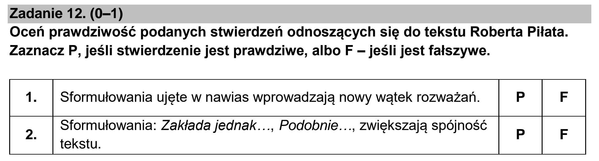 Matura dodatkowa, czerwiec 2024, podgląd zadania 12