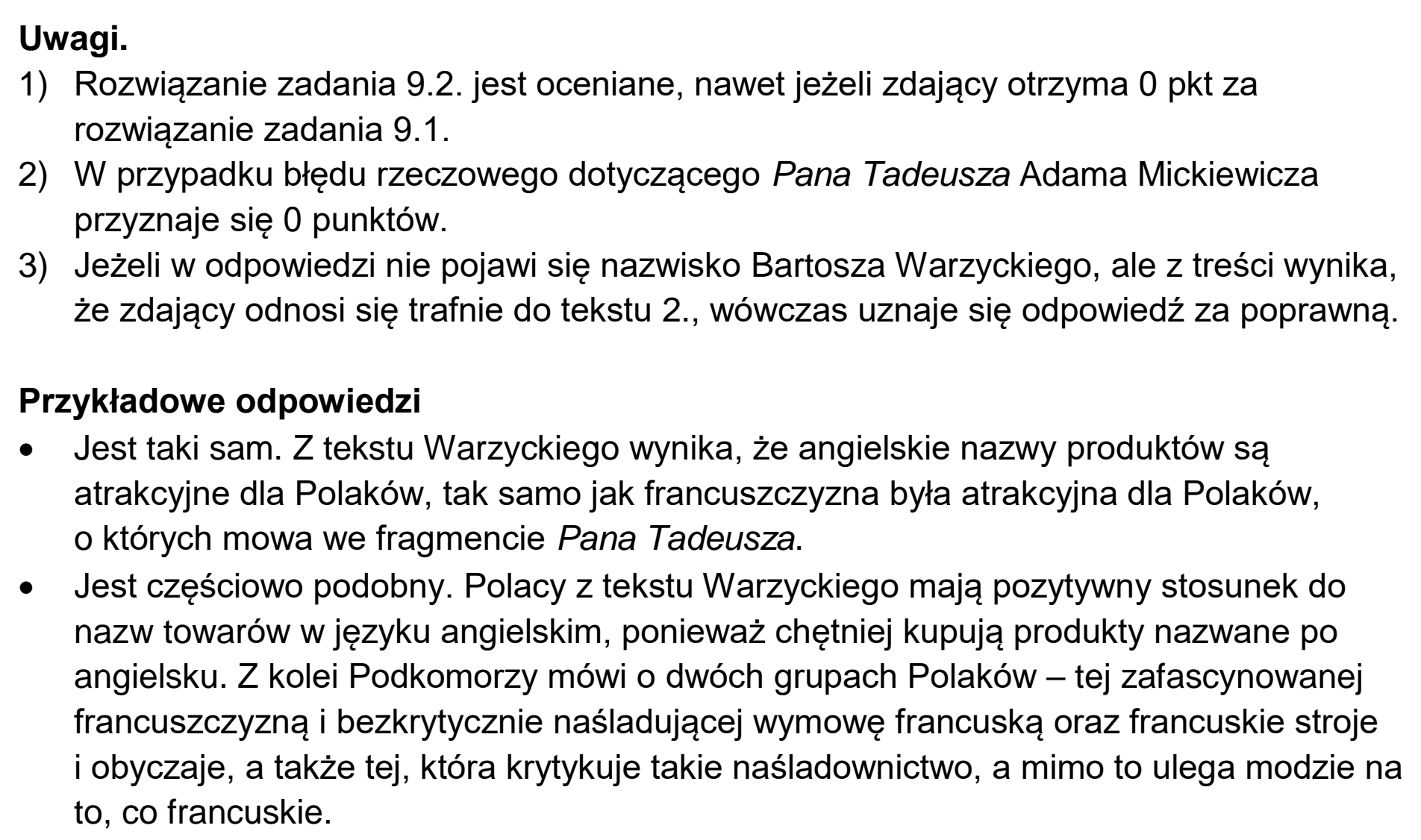 Matura dodatkowa, czerwiec 2025, odpowiedź do zadania 9.2, fragment 2