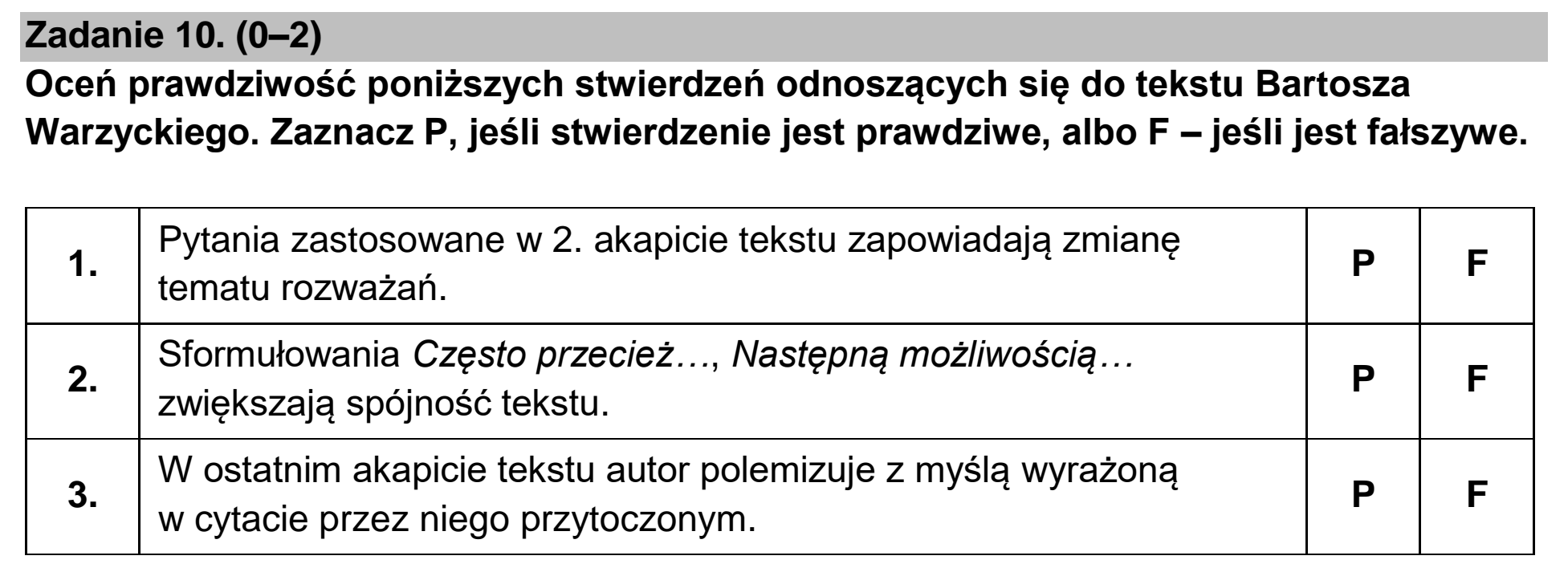 Matura dodatkowa, czerwiec 2025, podgląd zadania 10
