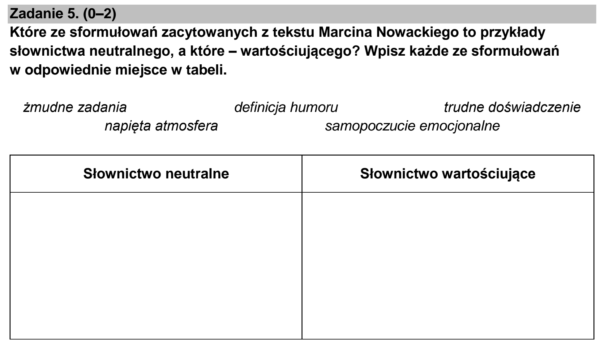 Matura dodatkowa, czerwiec 2025, podgląd zadania 5