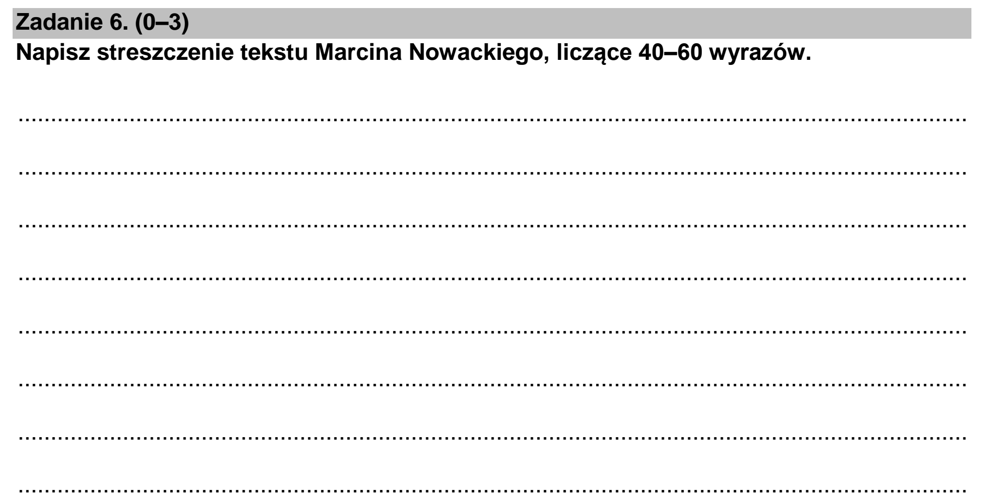 Matura dodatkowa, czerwiec 2025, podgląd zadania 6, fragment 1