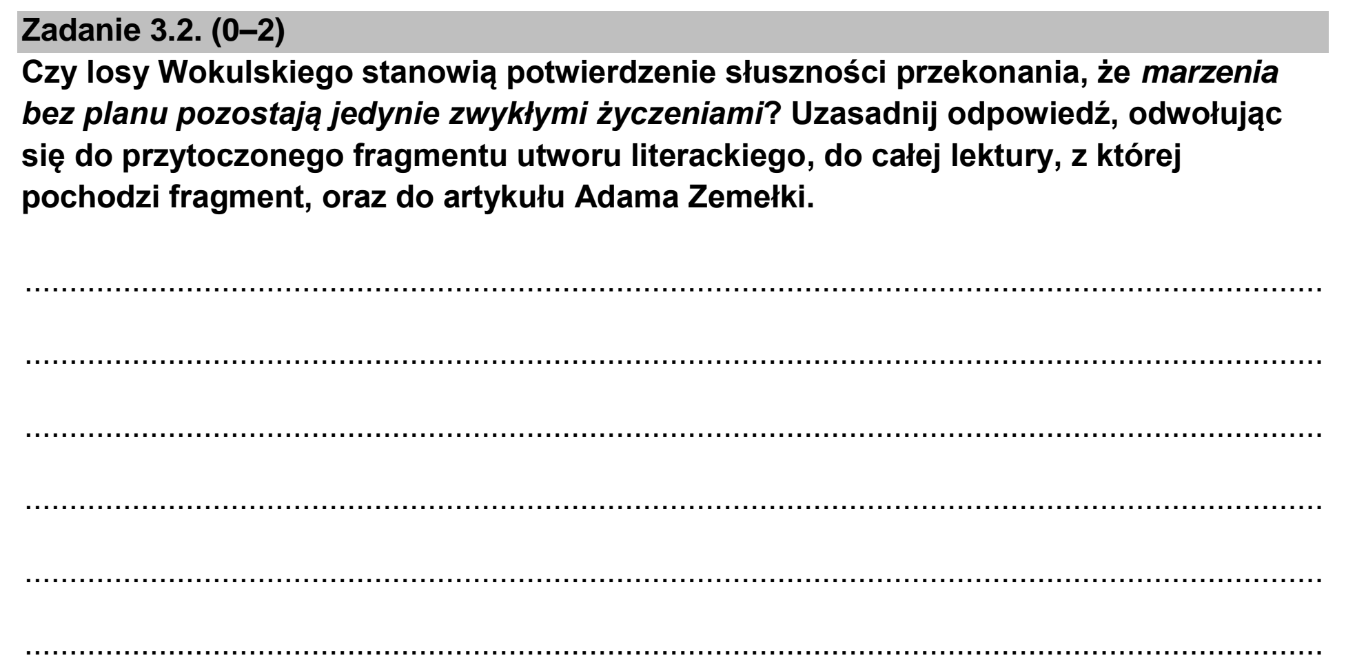 Matura dodatkowa, czerwiec 2026, zadanie 3.2