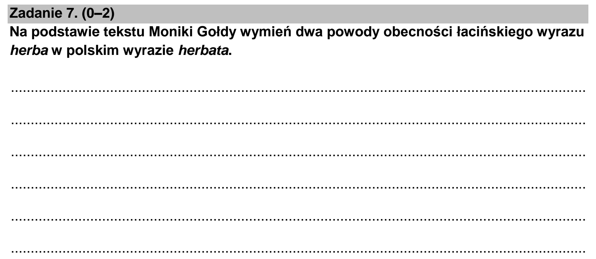 Matura dodatkowa, czerwiec 2026, podgląd zadania 7