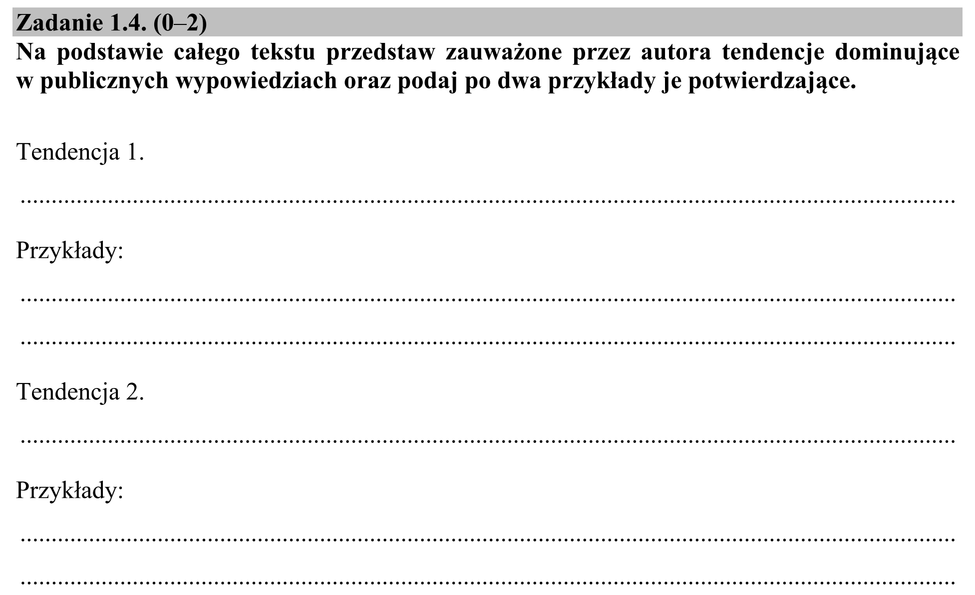 Matura, maj 2015, zadanie 1.4