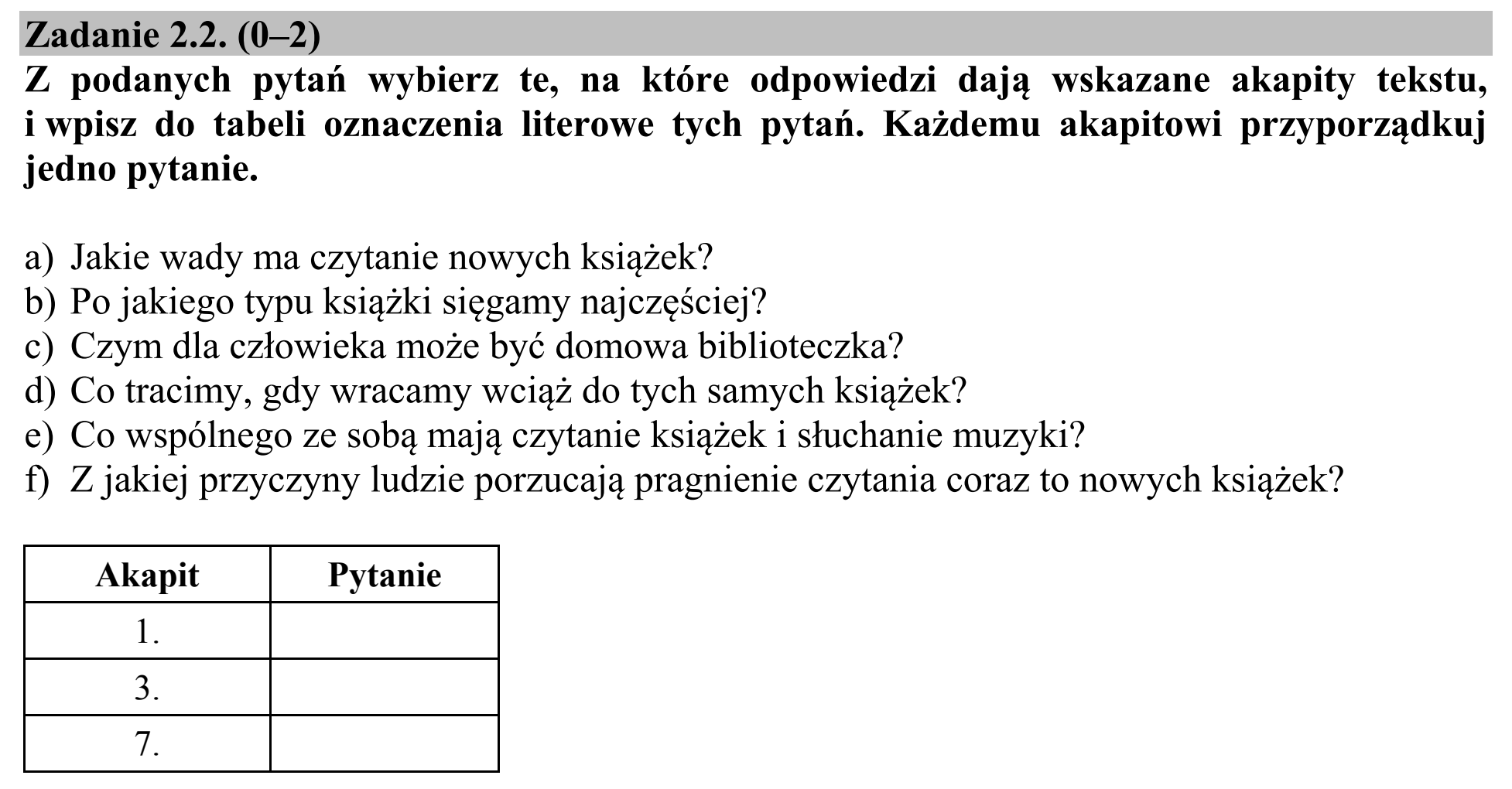 Matura, maj 2015, zadanie 2.2