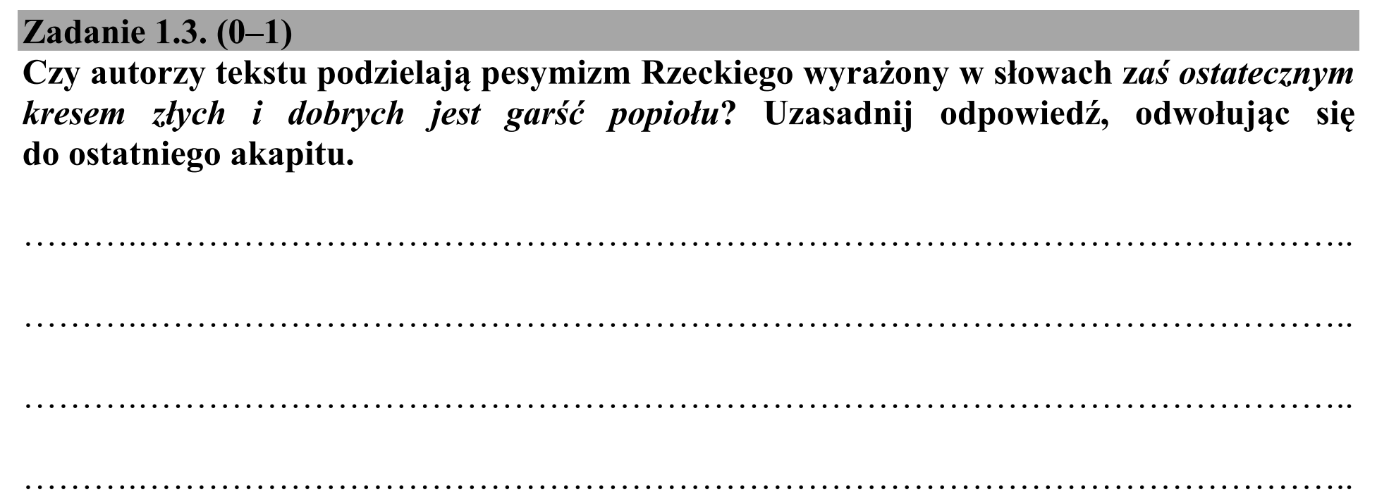 Matura, maj 2016, zadanie 1.3