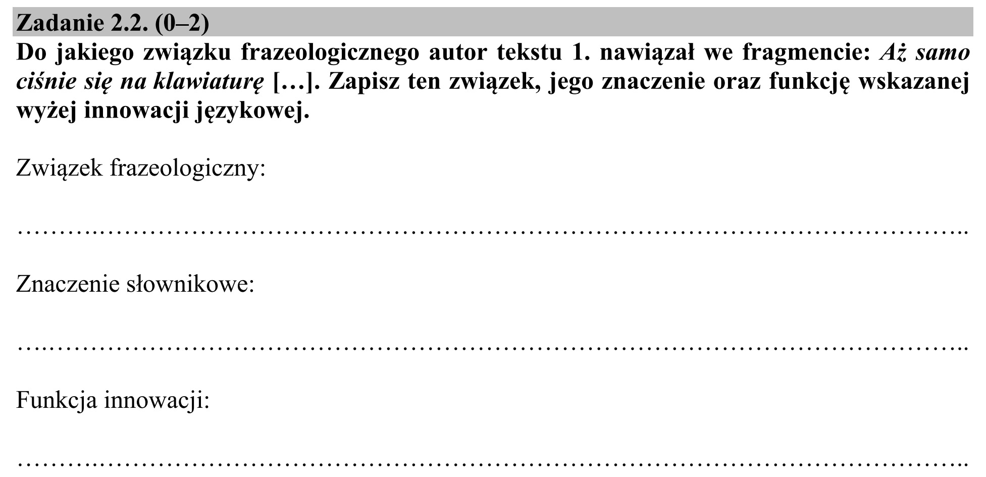 Matura, maj 2016, zadanie 2.2