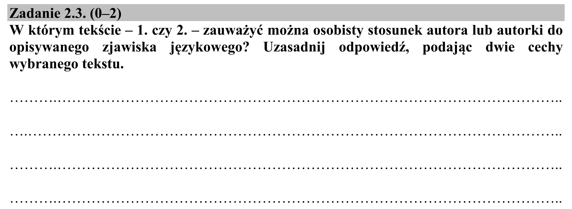Matura, maj 2016, zadanie 2.3