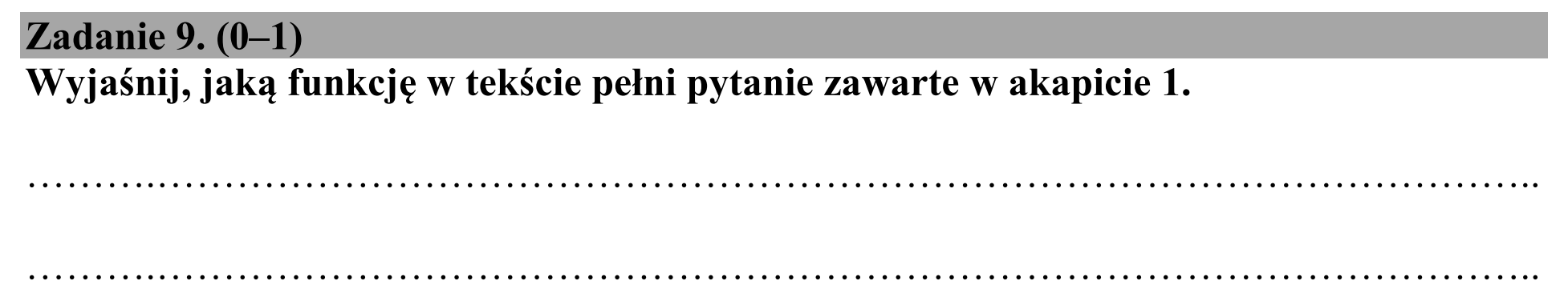 Matura, maj 2017, podgląd zadania 9