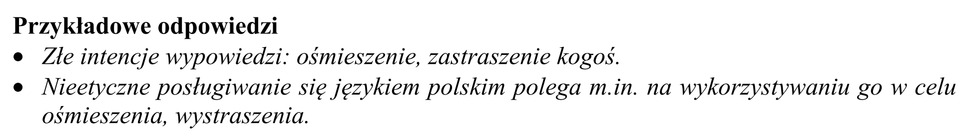 Matura, maj 2018, odpowiedź do zadania 10, fragment 2