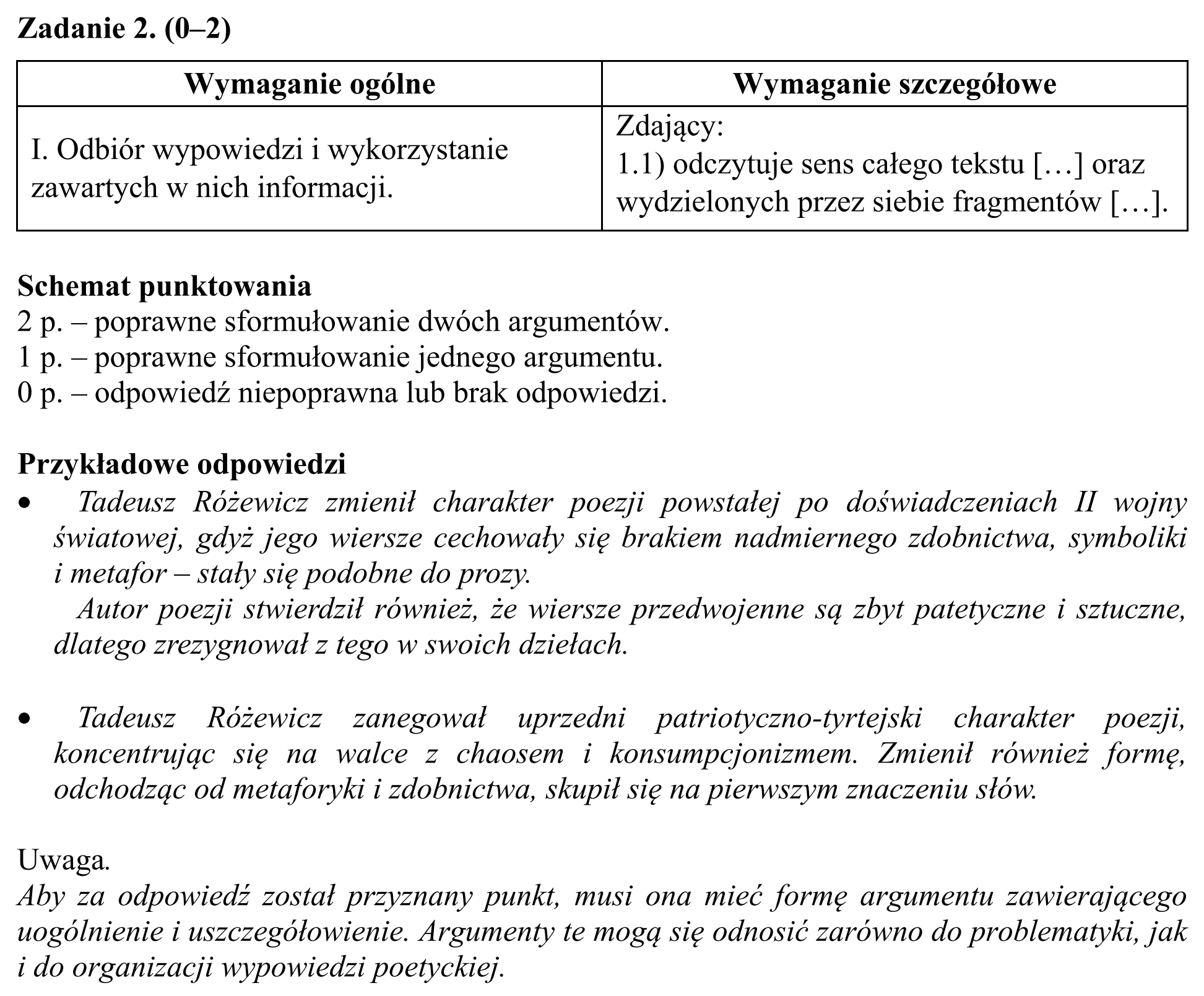Matura, maj 2018, odpowiedź do zadania 2