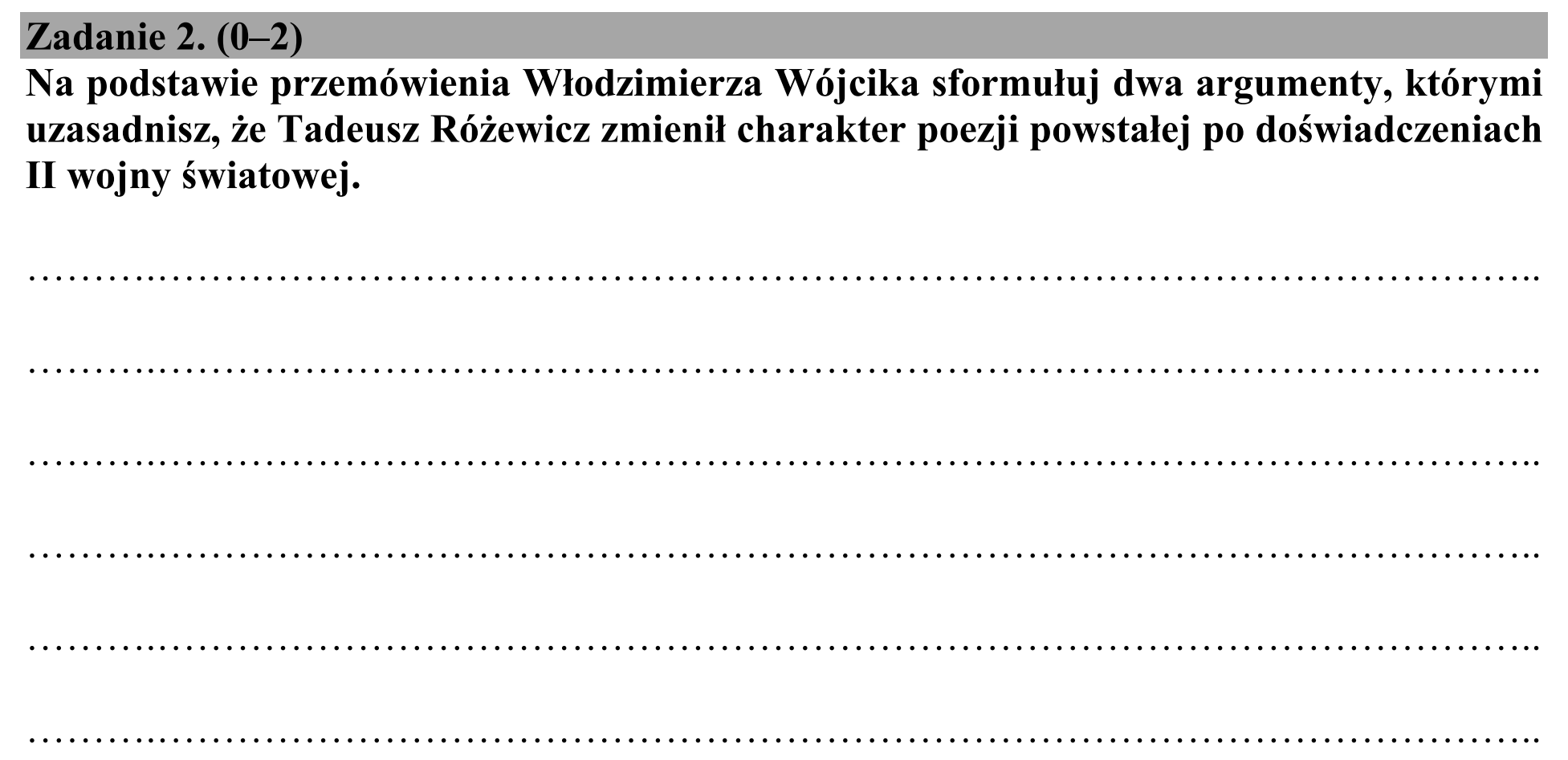 Matura, maj 2018, podgląd zadania 2