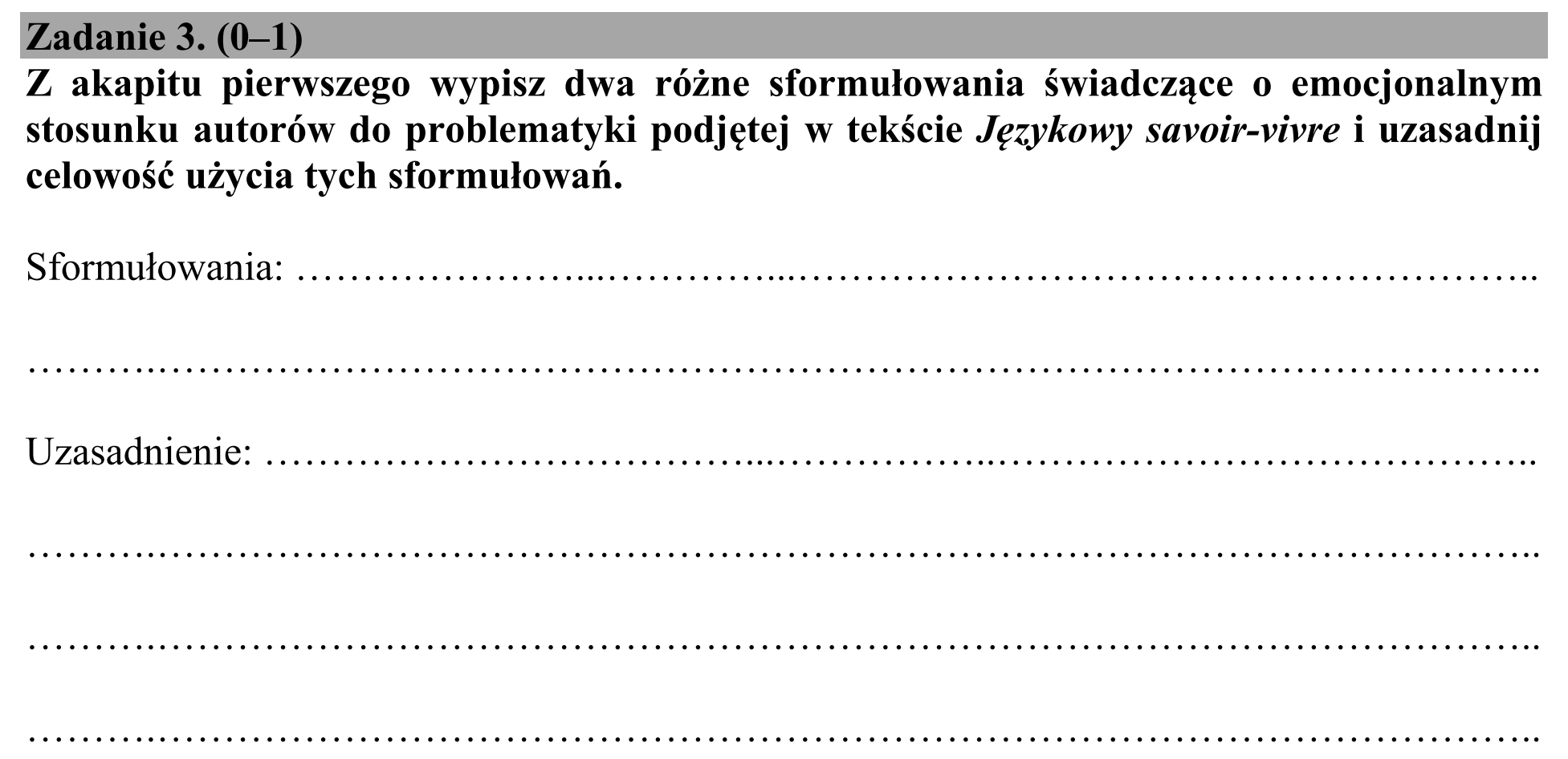 Matura, maj 2019, podgląd zadania 3