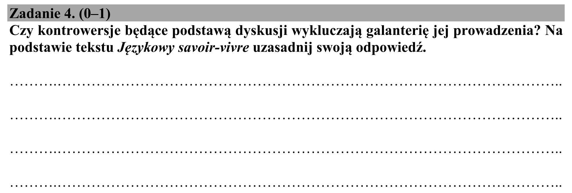 Matura, maj 2019, podgląd zadania 4