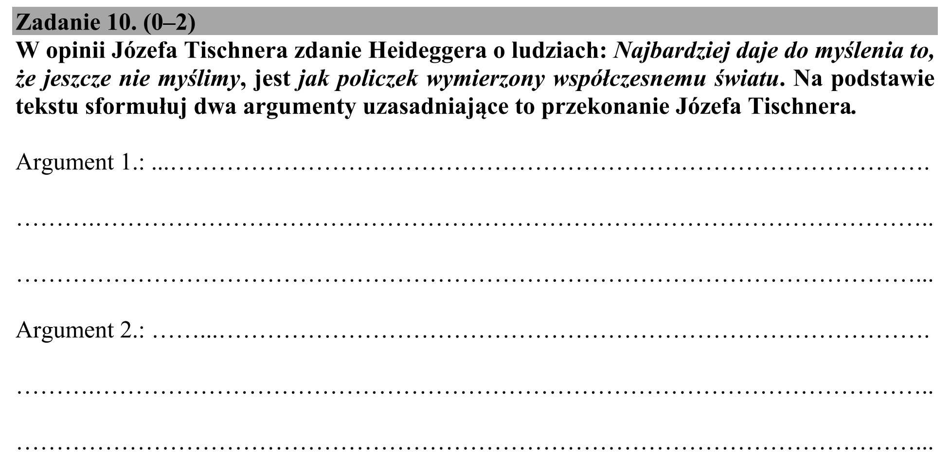 Matura, maj 2020, podgląd zadania 10