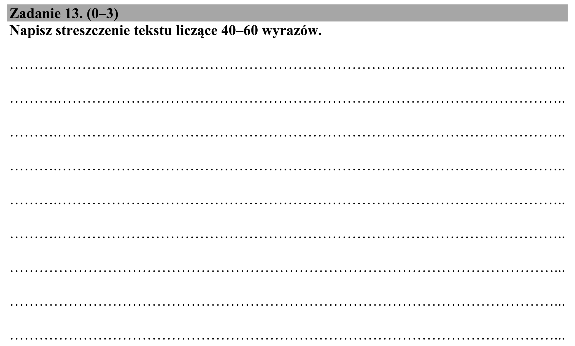 Matura, maj 2020, podgląd zadania 13