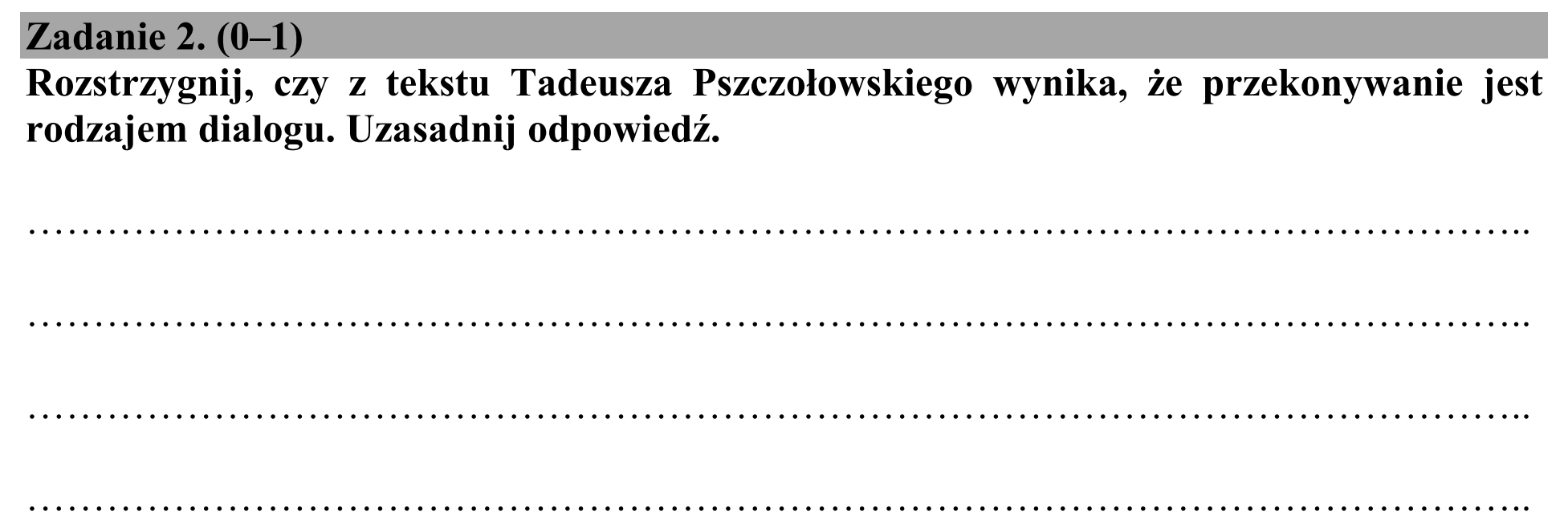 Matura, maj 2020, podgląd zadania 2