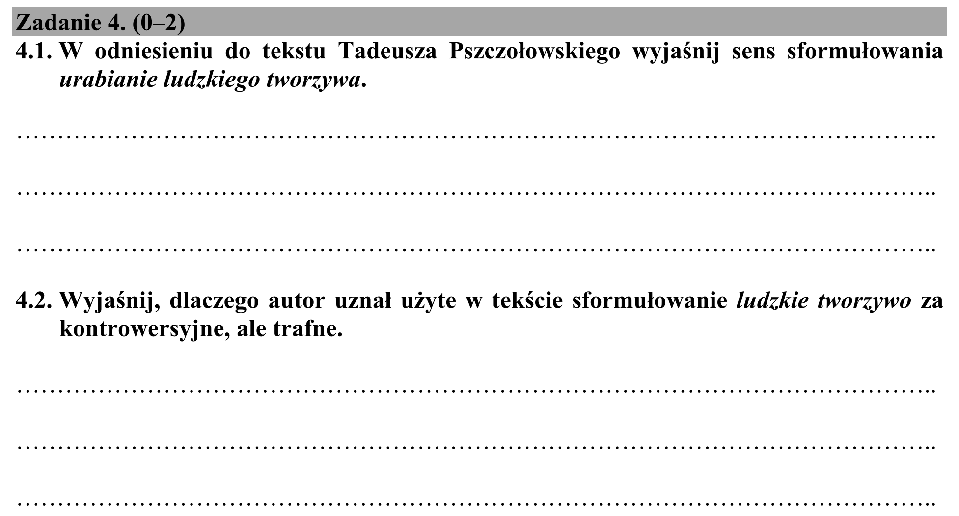 Matura, maj 2020, podgląd zadania 4