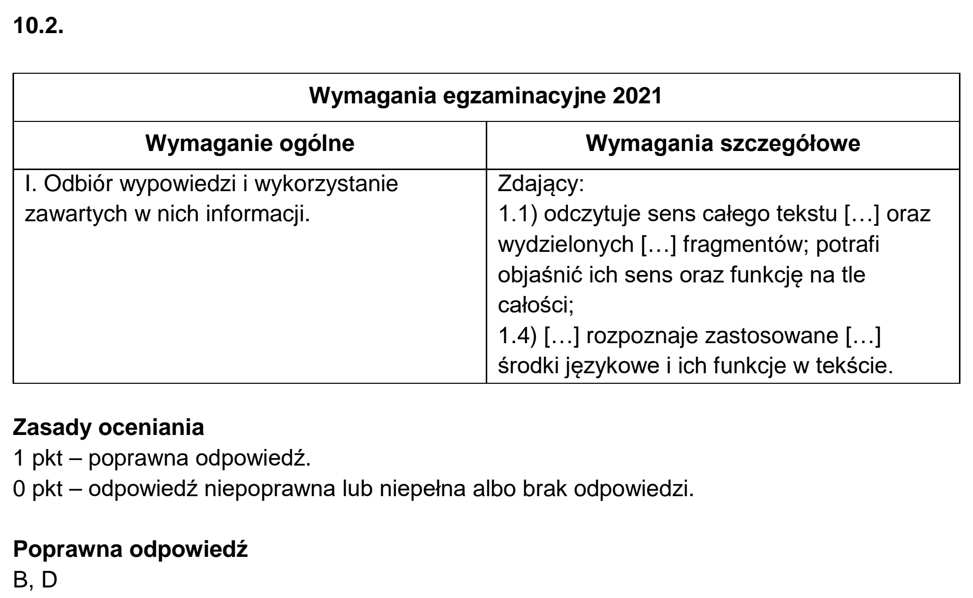 Matura, maj 2021, odpowiedź do zadania 10, fragment 2