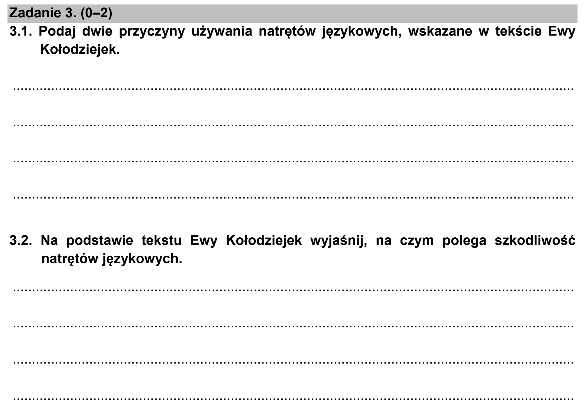Matura, maj 2021, podgląd zadania 3