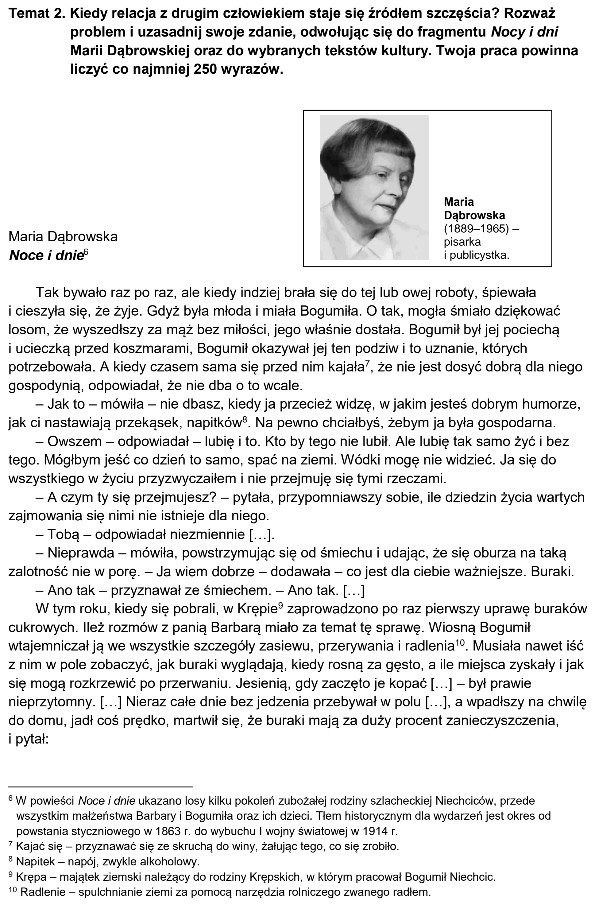 Matura, maj 2022, podgląd zadania 2, fragment 1