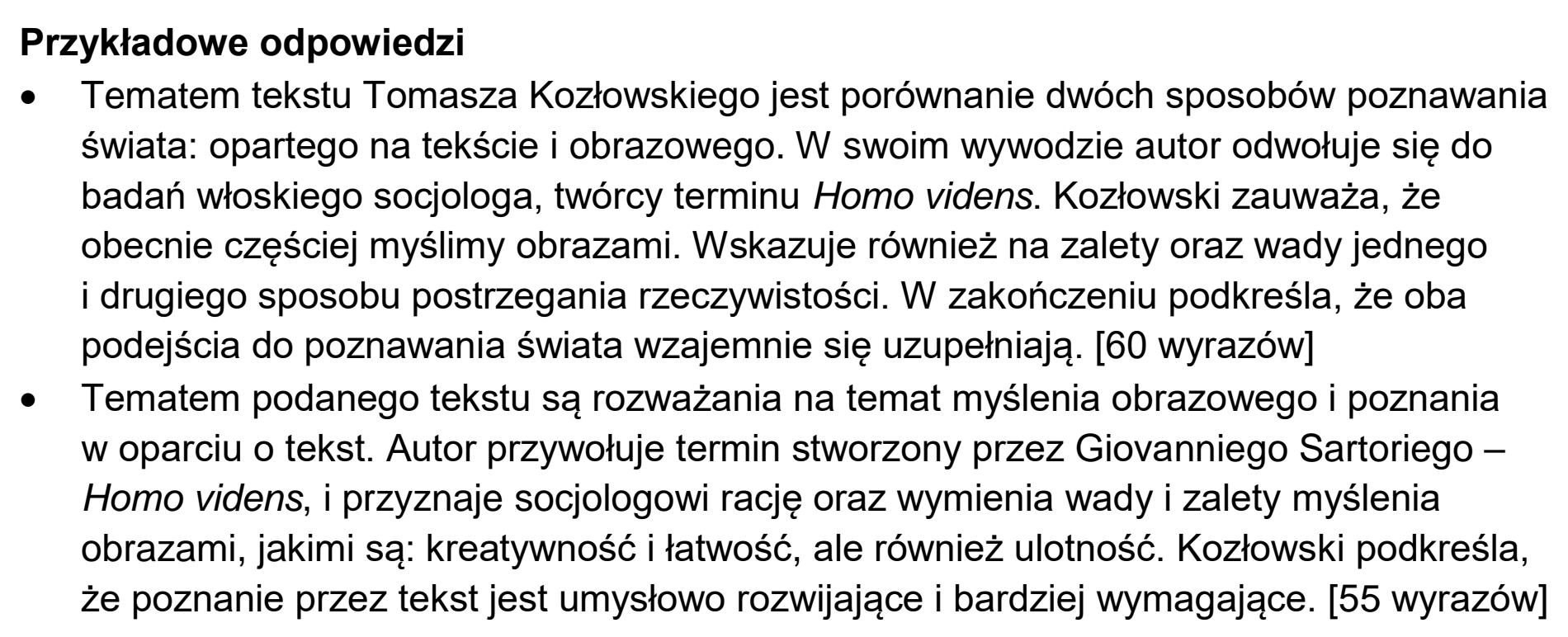 Matura, maj 2023, odpowiedź do zadania 12, fragment 2