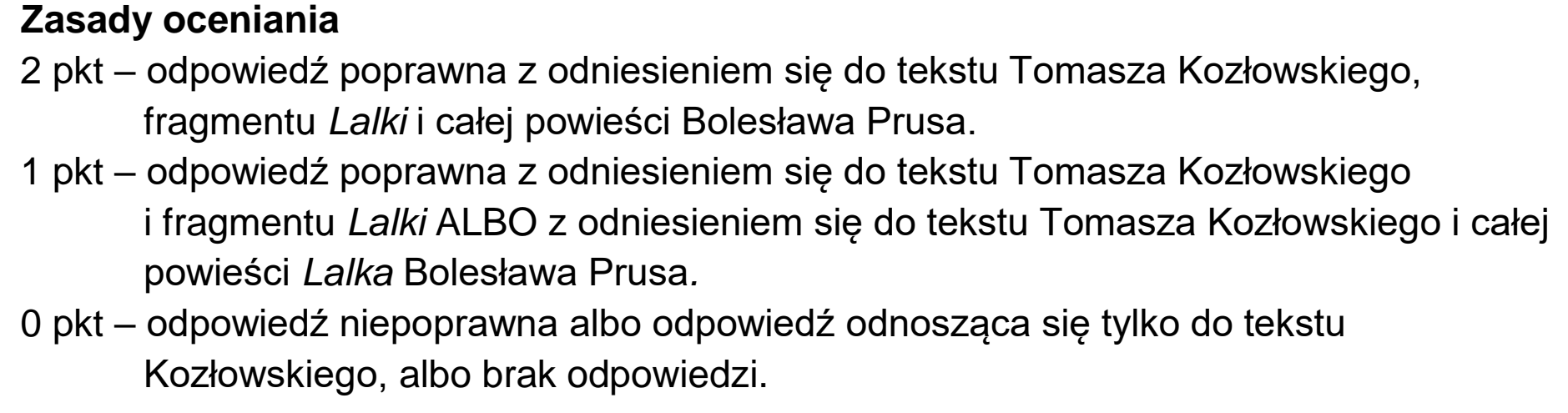 Matura, maj 2023, odpowiedź do zadania 9.2, fragment 1