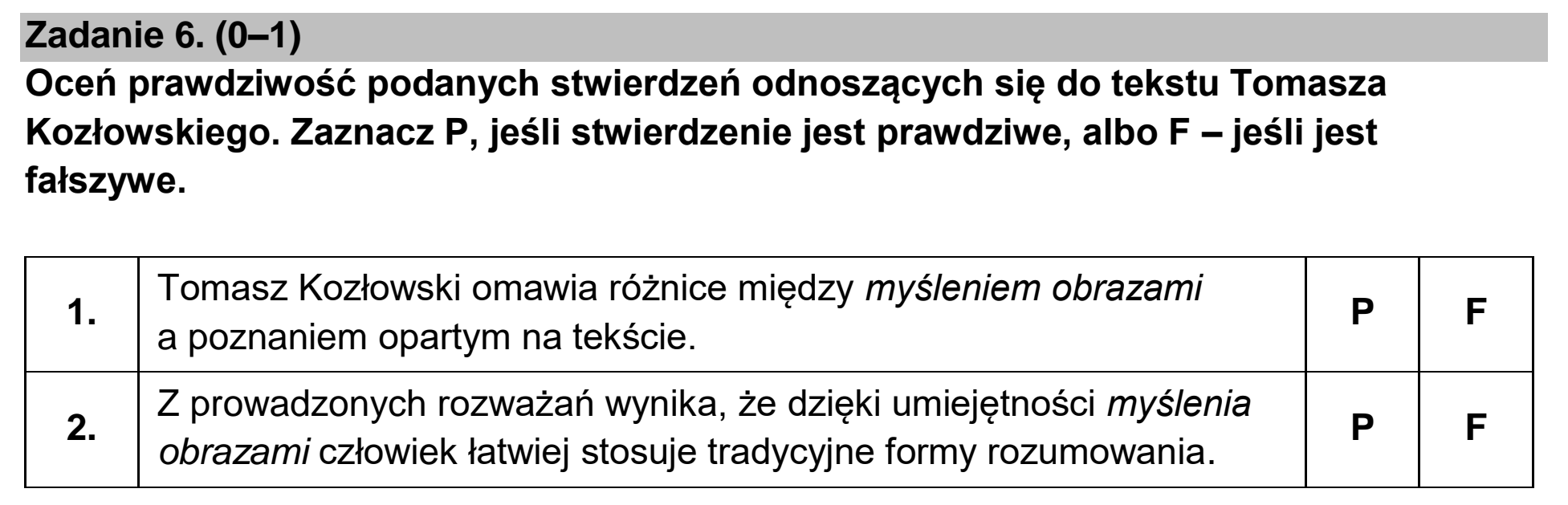 Matura, maj 2023, podgląd zadania 6