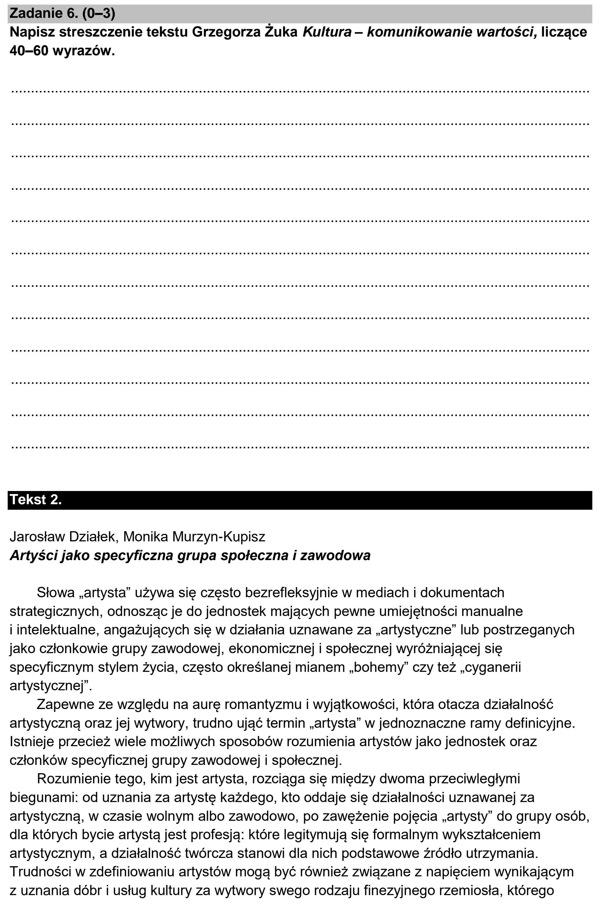 Matura, maj 2024, podgląd zadania 6, fragment 1