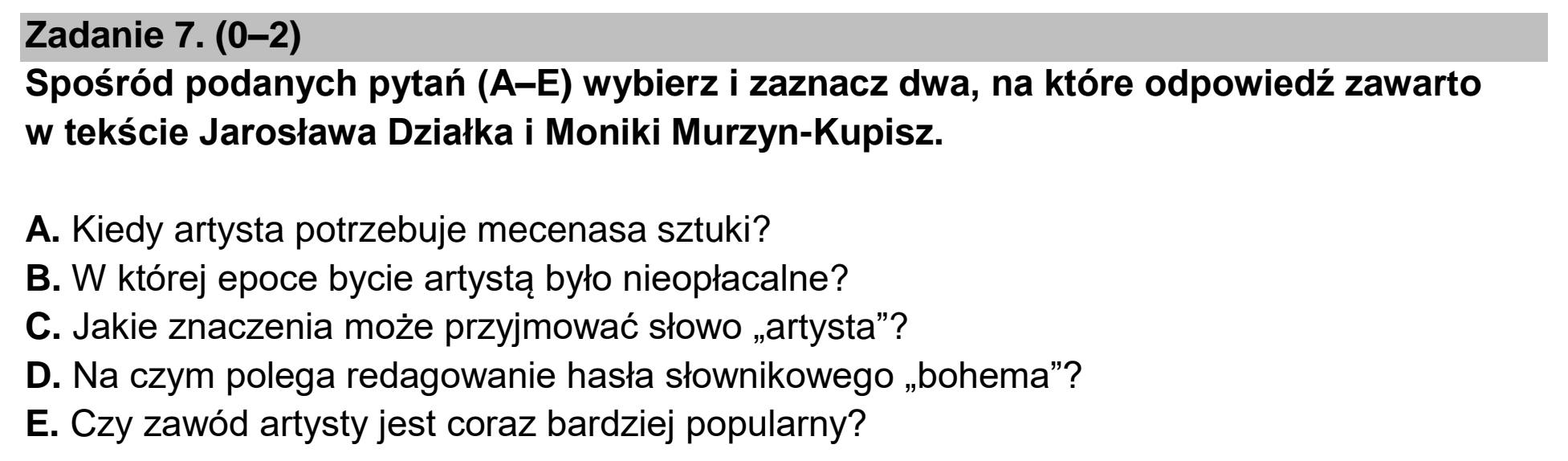 Matura, maj 2024, podgląd zadania 7