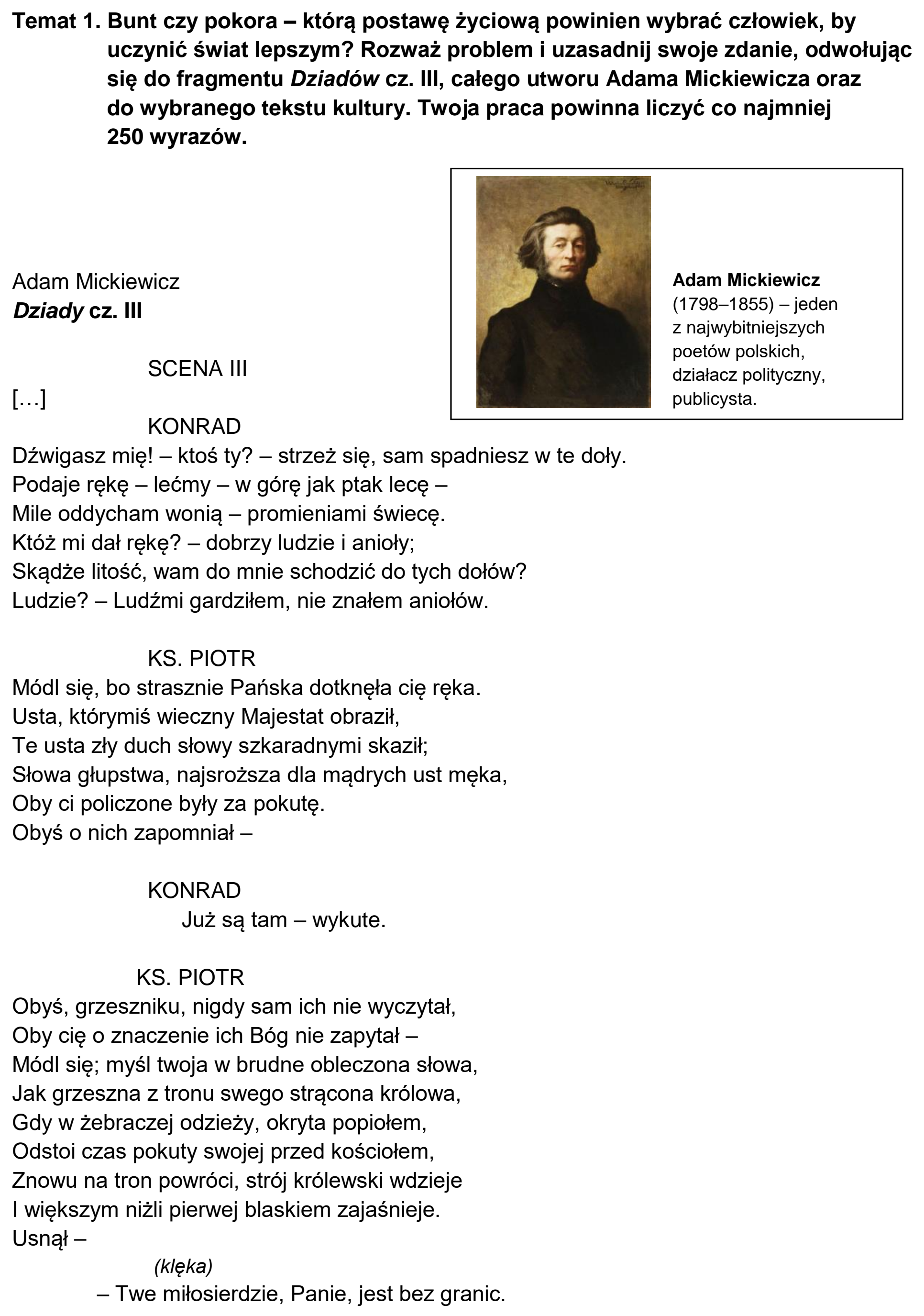 Matura, maj 2024, podgląd zadania 1, fragment 1