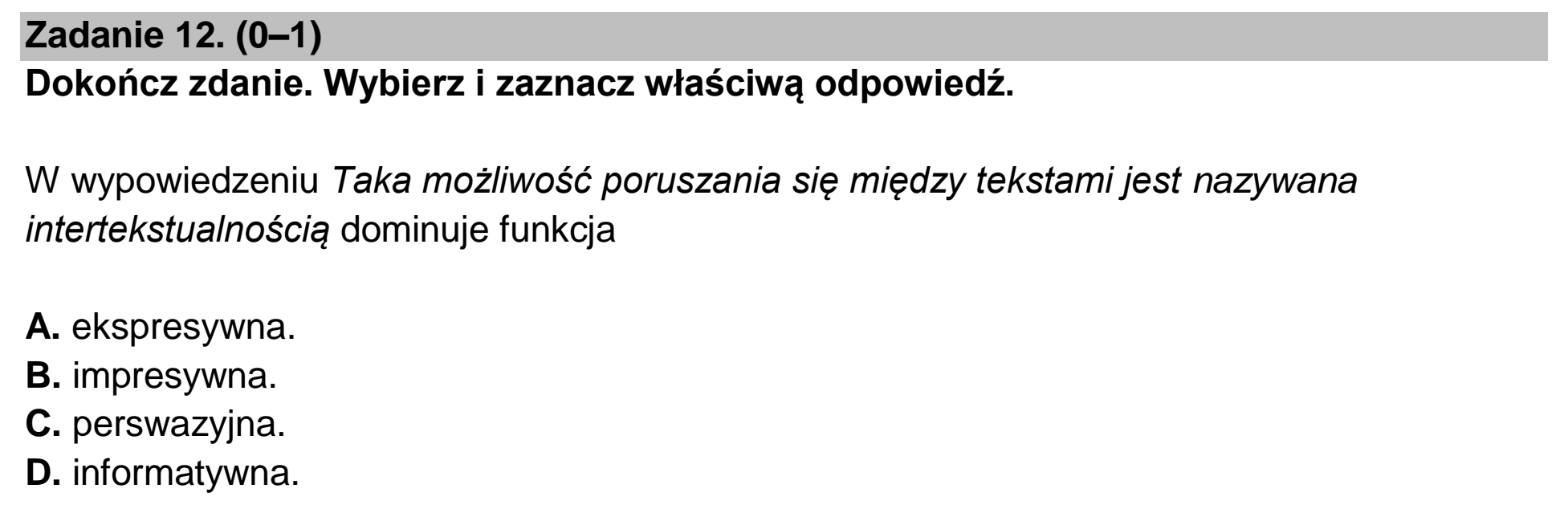 Matura, maj 2025, podgląd zadania 12