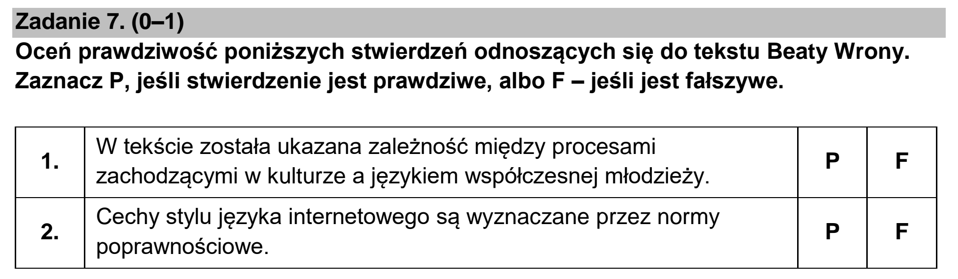 Matura, maj 2025, podgląd zadania 7