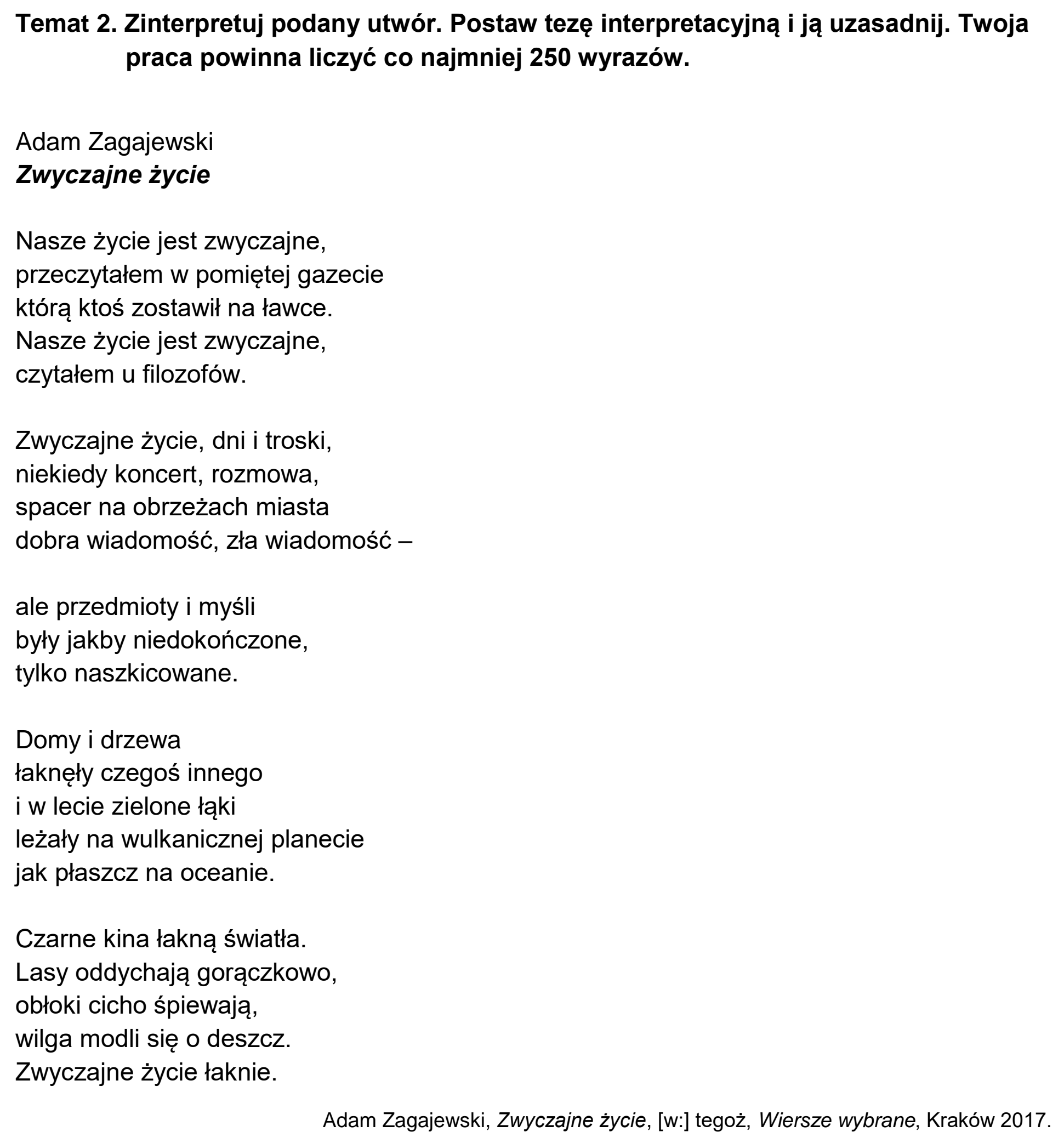 Matura, maj 2025, podgląd zadania 2