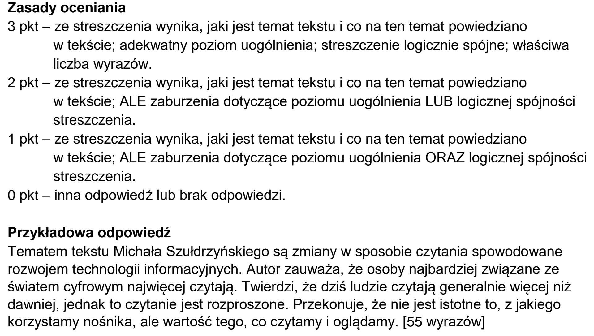 Matura, maj 2026, odpowiedź do zadania 12