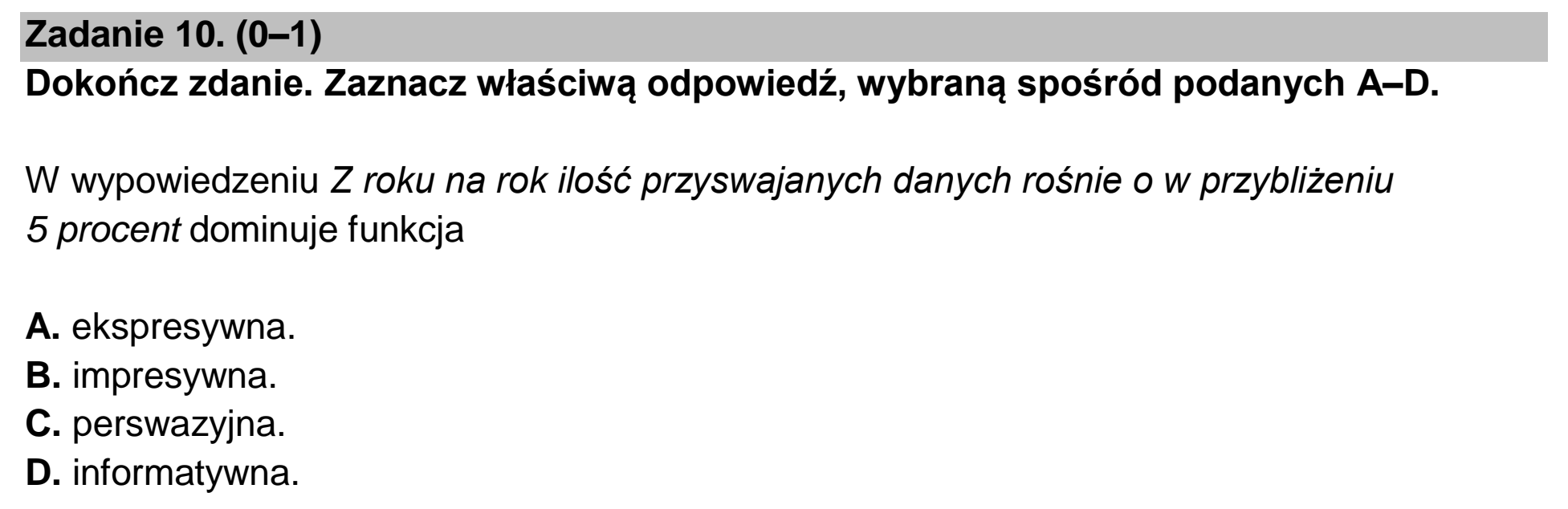 Matura, maj 2026, podgląd zadania 10