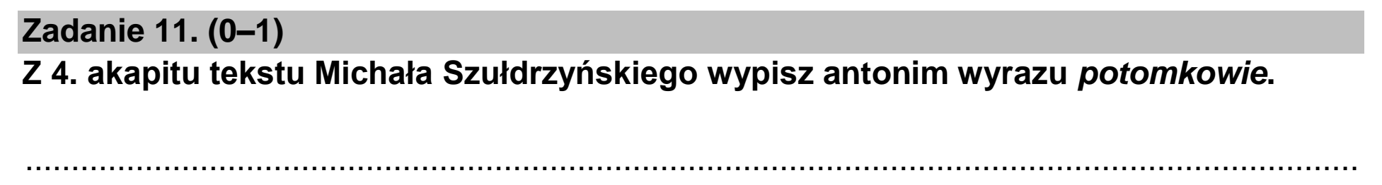 Matura, maj 2026, podgląd zadania 11