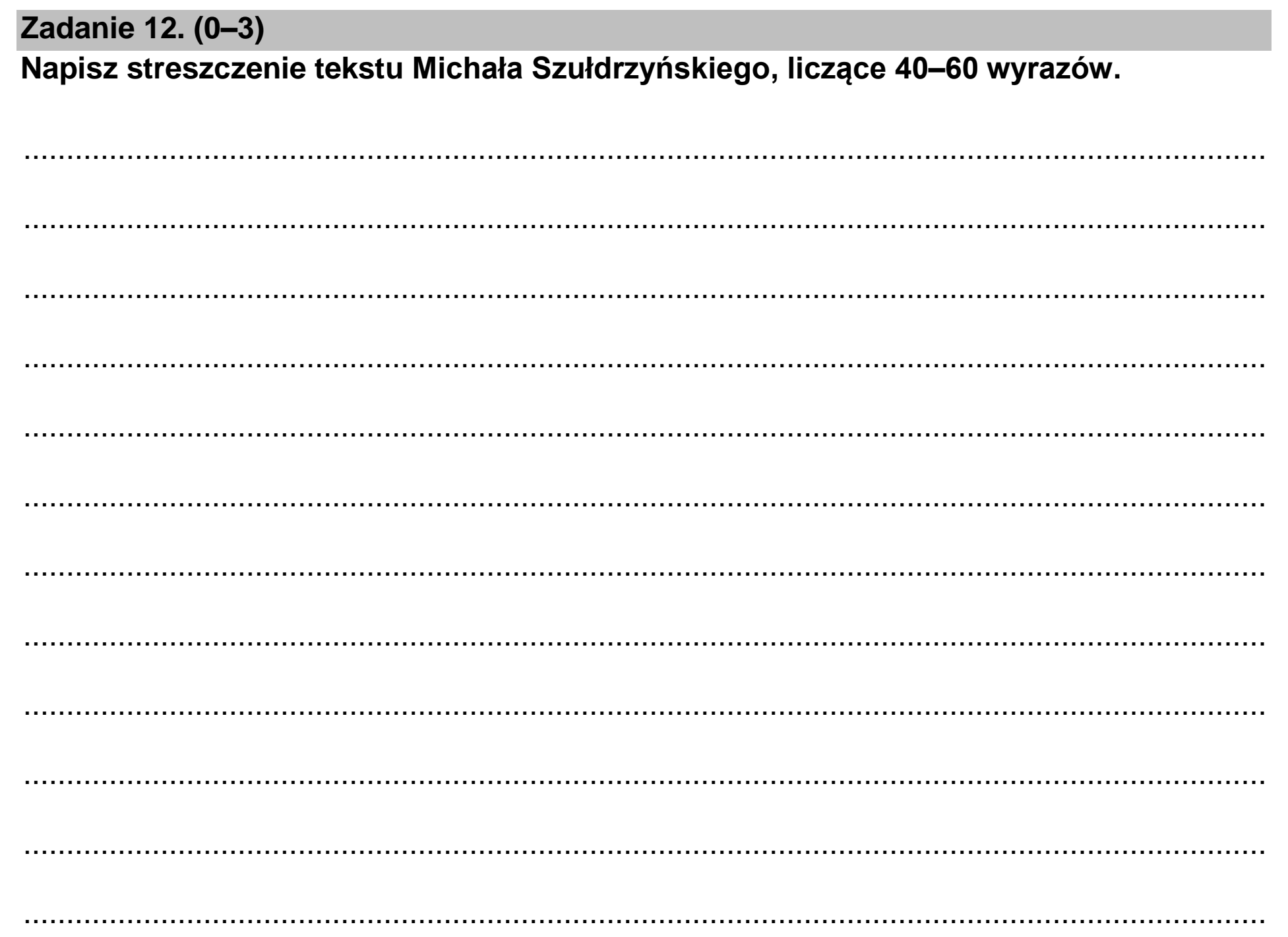 Matura, maj 2026, podgląd zadania 12
