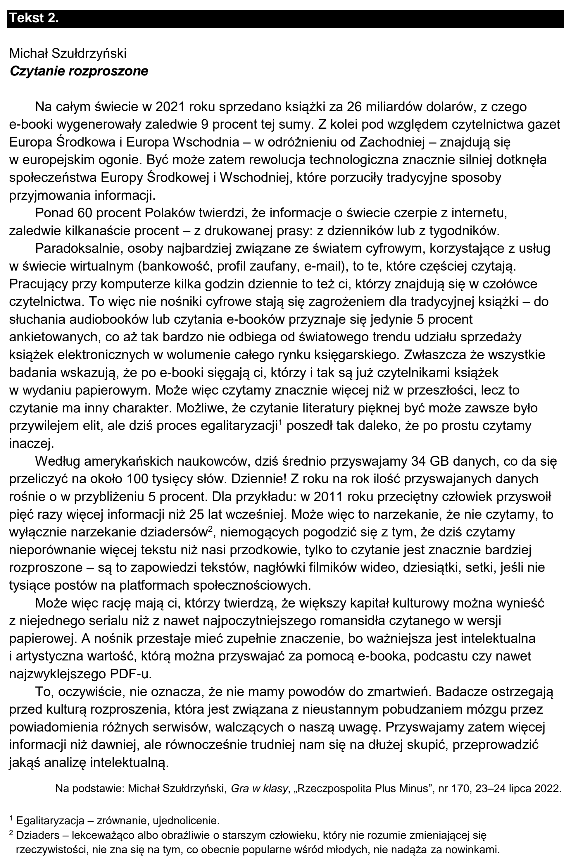 Matura, maj 2026, podgląd zadania 6, fragment 2