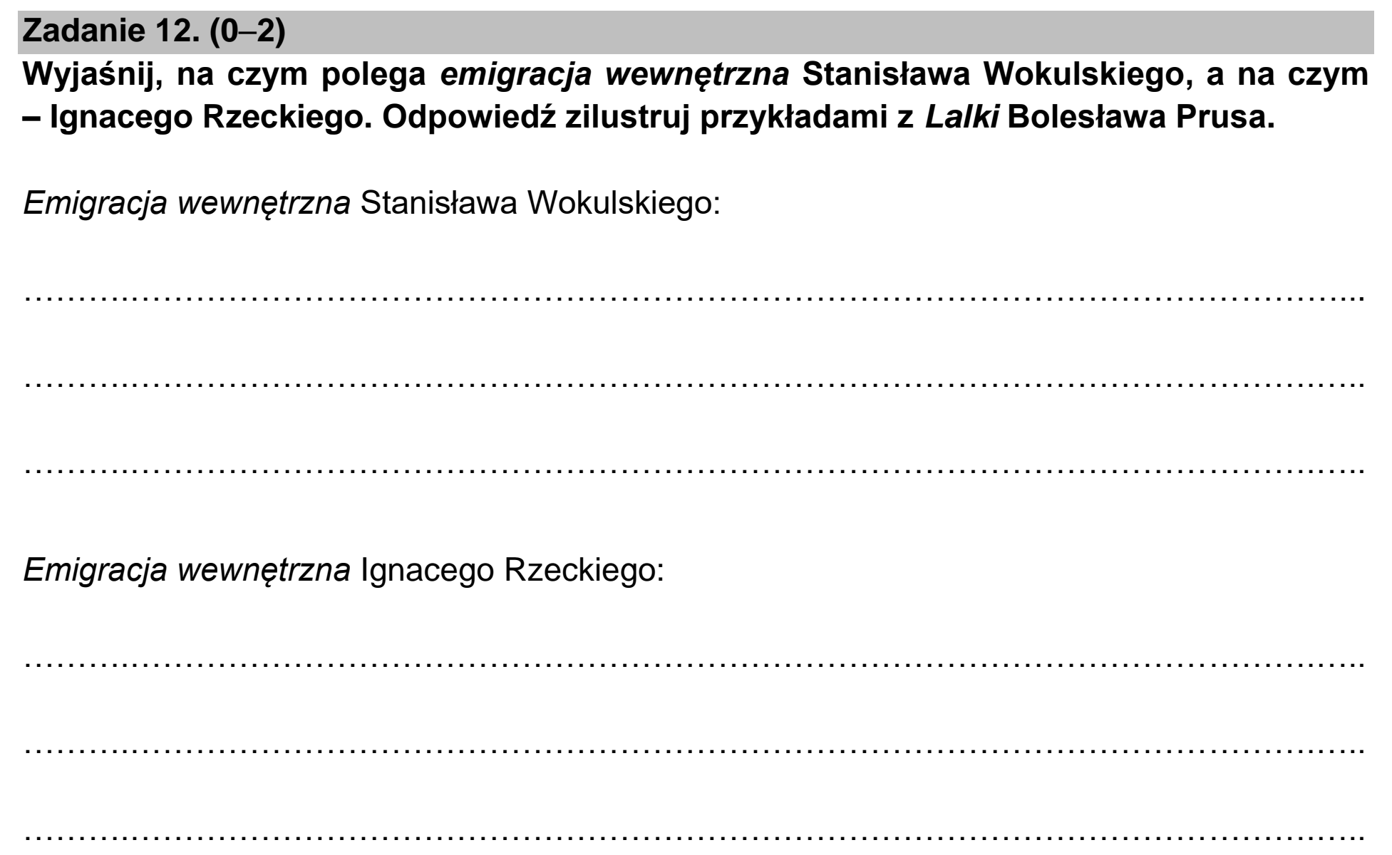 Matura próbna, marzec 2021, podgląd zadania 12