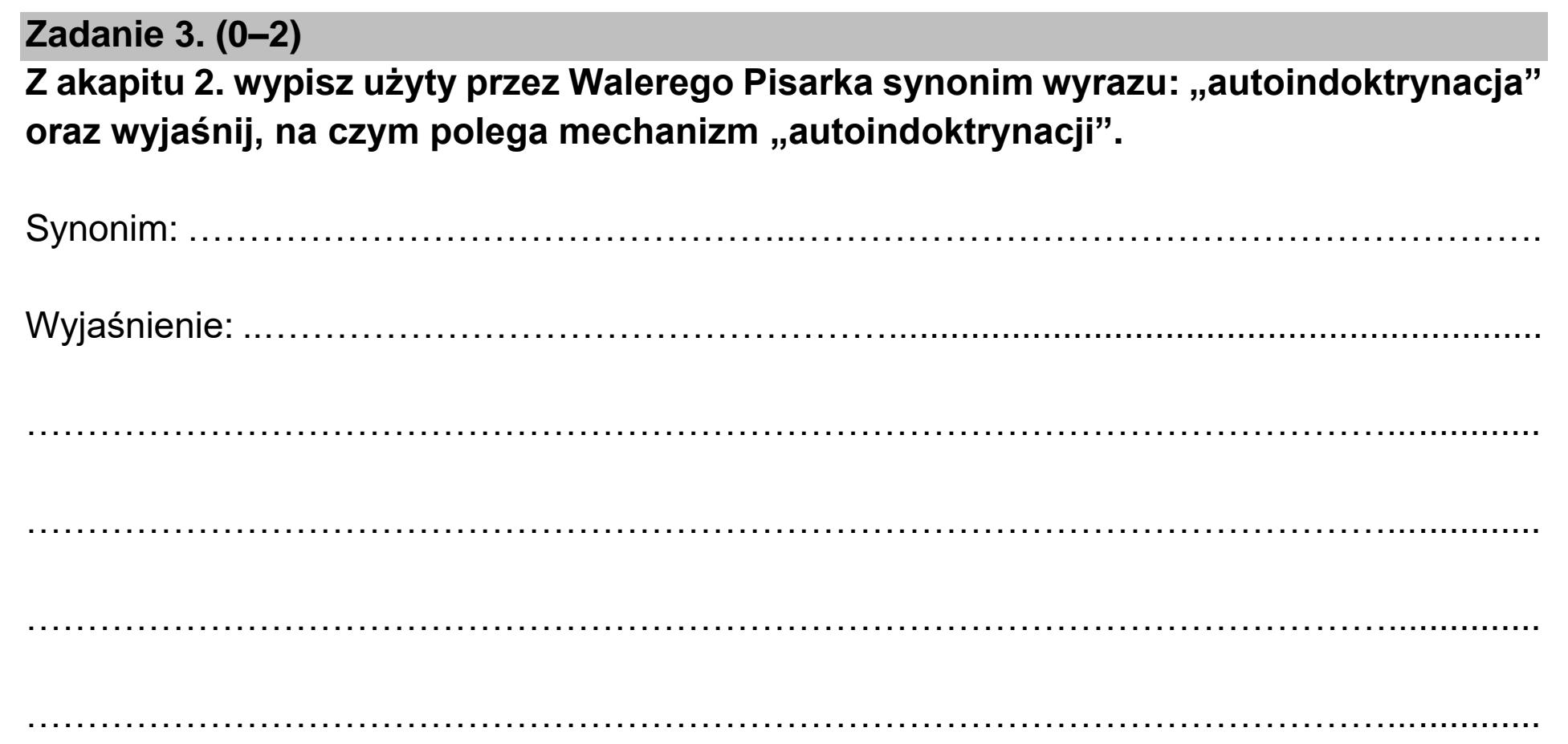 Matura próbna, marzec 2021, podgląd zadania 3