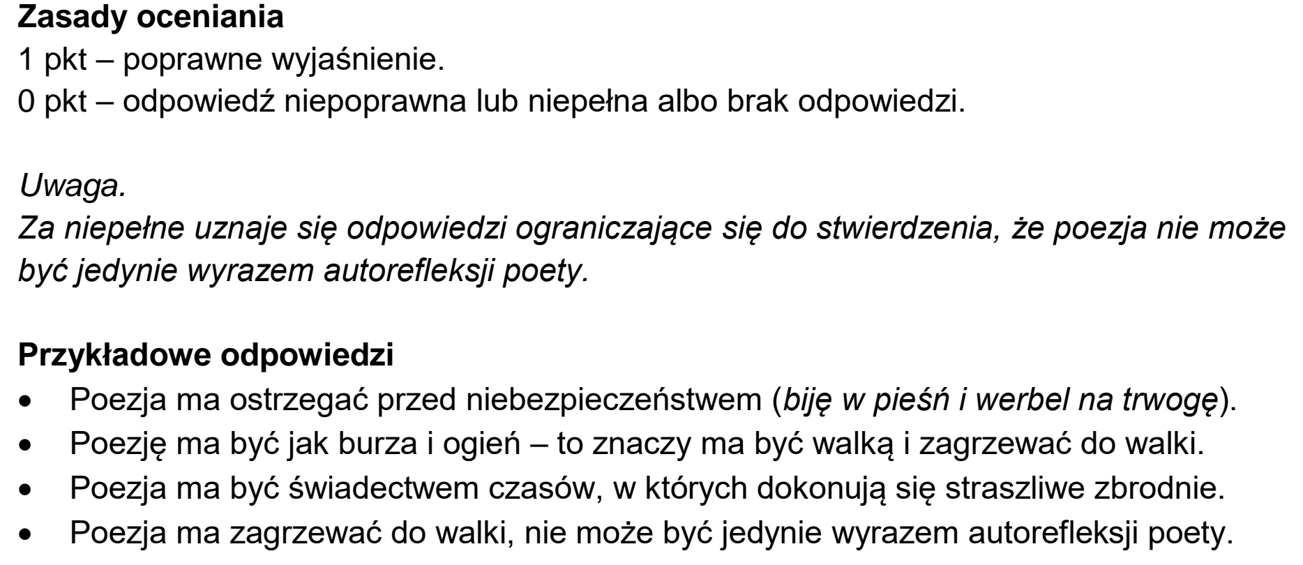 Matura dodatkowa, czerwiec 2023, odpowiedź do zadania 15