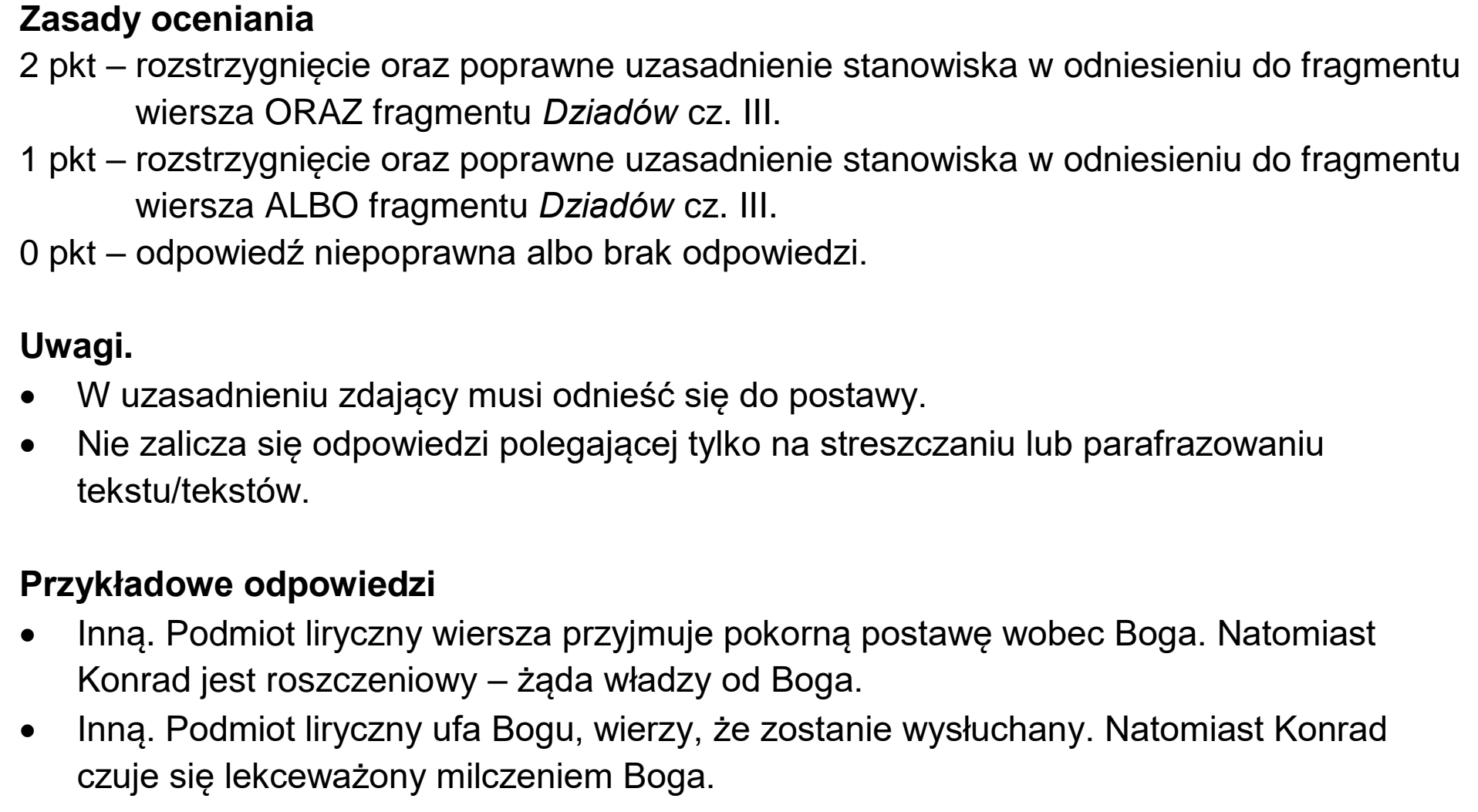 Matura dodatkowa, czerwiec 2024, odpowiedź do zadania 10, fragment 1