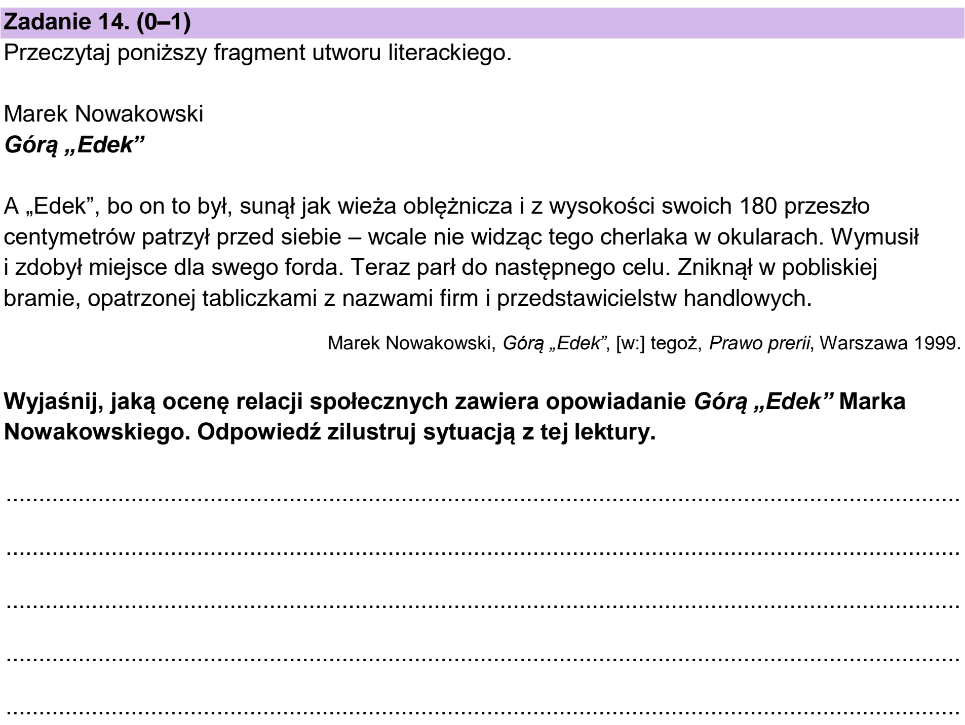 Matura dodatkowa, czerwiec 2025, podgląd zadania 14