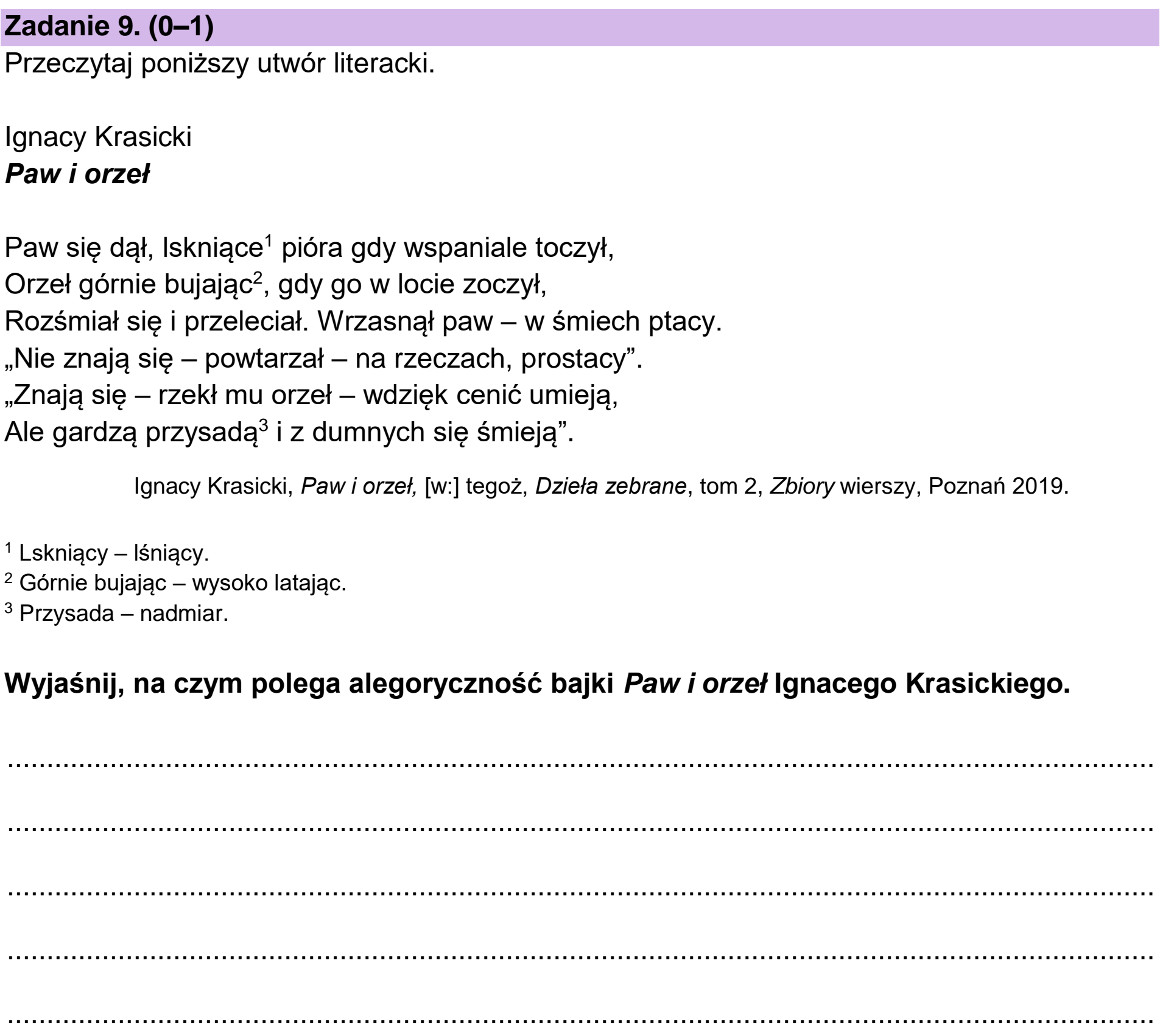 Matura dodatkowa, czerwiec 2025, podgląd zadania 9