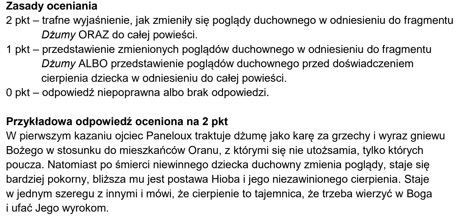 Matura dodatkowa, czerwiec 2026, odpowiedź do zadania 15