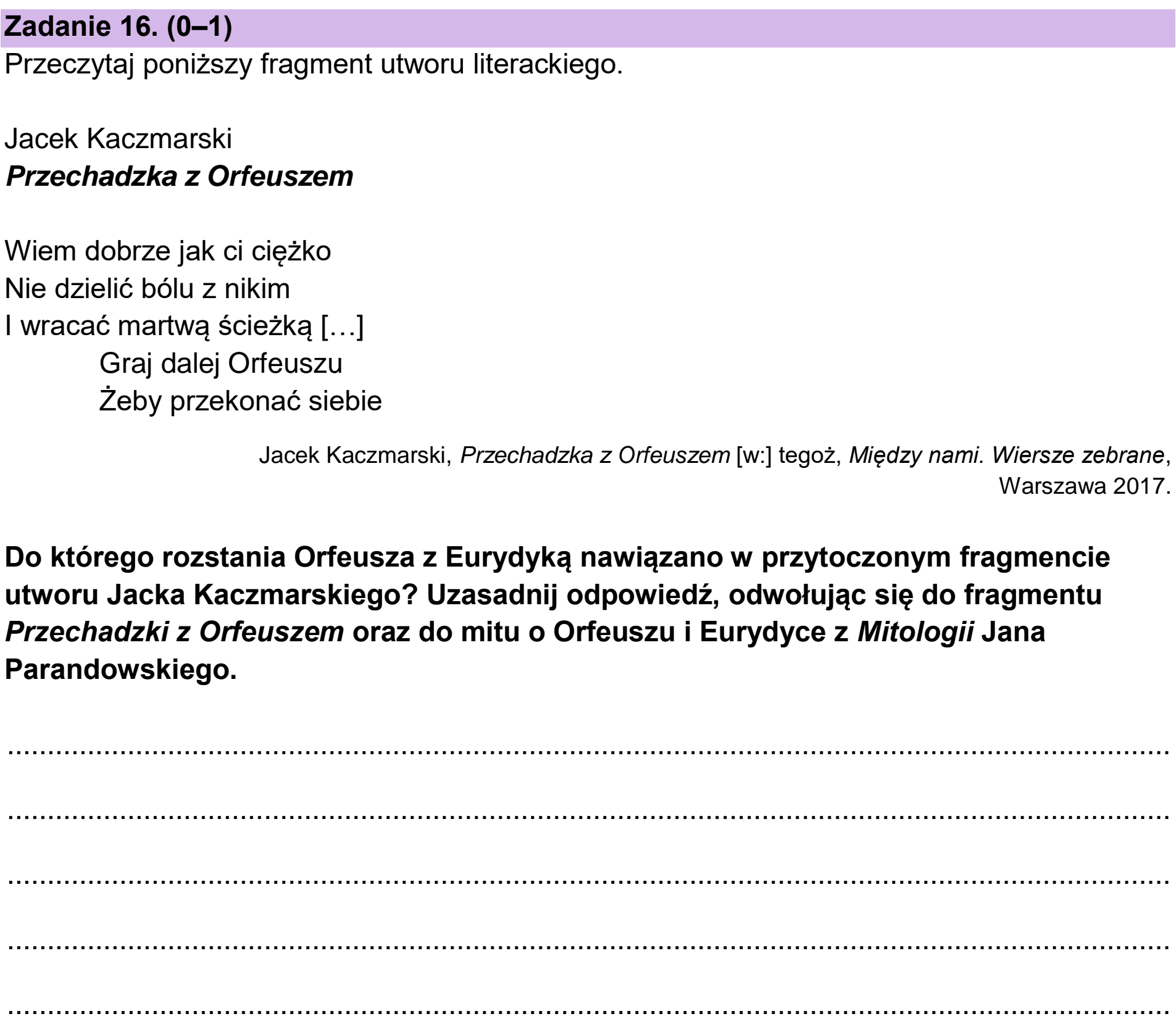 Matura dodatkowa, czerwiec 2026, podgląd zadania 16